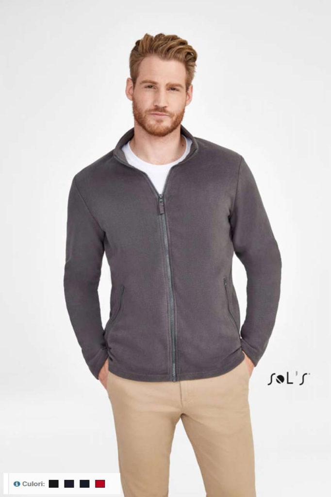 POLAR SO02093 NORMAN MEN - PLAIN FLEECE JACKET