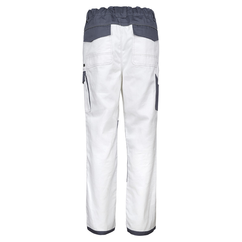 Pantaloni talie, de lucru alb/gri 100% bumbac ART. SHELTER-T - imagine 3