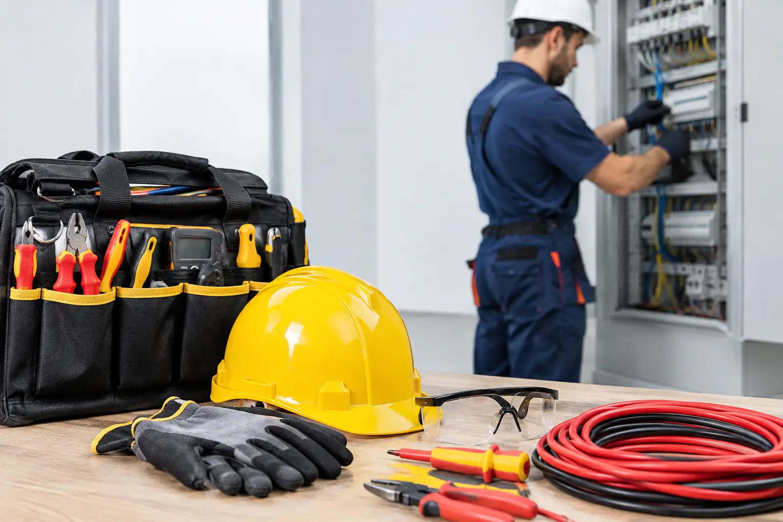 Exemplu de echipare pentru echipa de electricieni